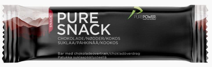 Tyčinka Power Pure Snack Dark chocolate and coconut(rawbar)