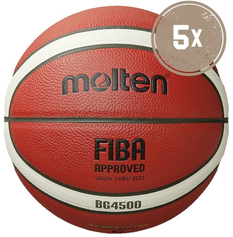 Lopta Molten B6G4500-DBB Basketball Größe 6 - 5er Ballpaket