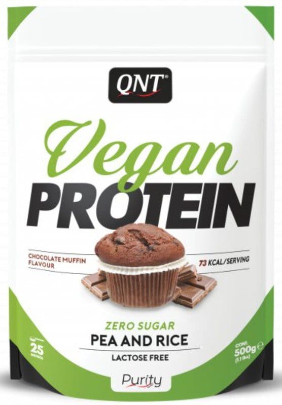 Proteínové prášky QNT VEGAN PROTEIN Chocolate Muffin - 500 g